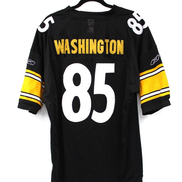 Reebok Pittsburgh Steelers Nate Washington Jersey Mens Sz 54 Black Mesh Football - Picture 4 of 6